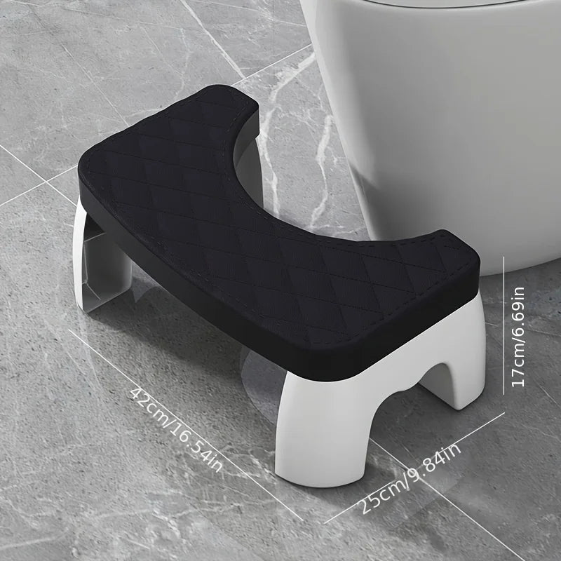 Slip Resistant Water-proof Potty Foot Stool Ergonomic Raised Footrest Stable Frame Household Washroom Auxiliary Tool Suitable Fo