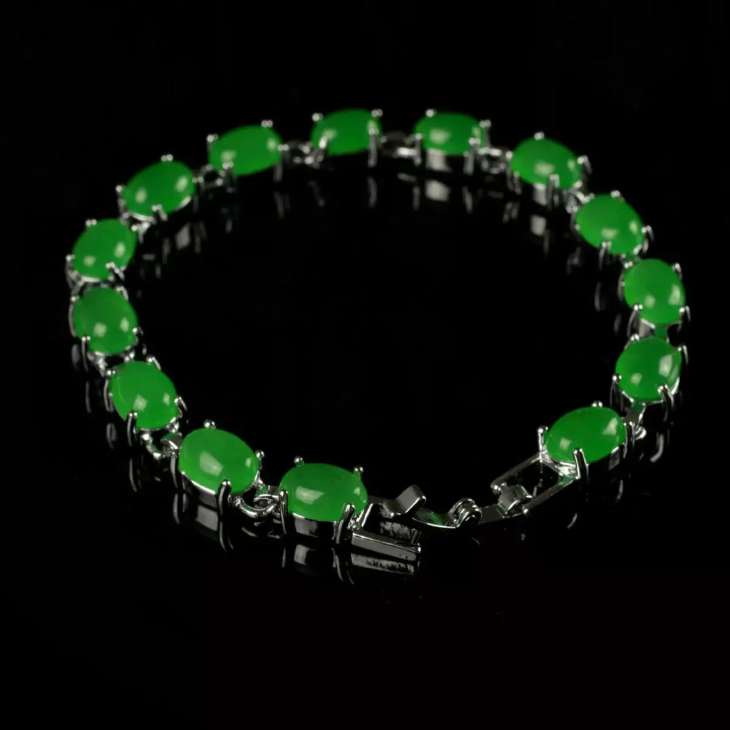 Natural Green Jade Agate LOVE Beads Bracelet Adjustable Bangle Charm Jewelry Yoga Water Drop Shell Flower Pendant Bracelet Woman