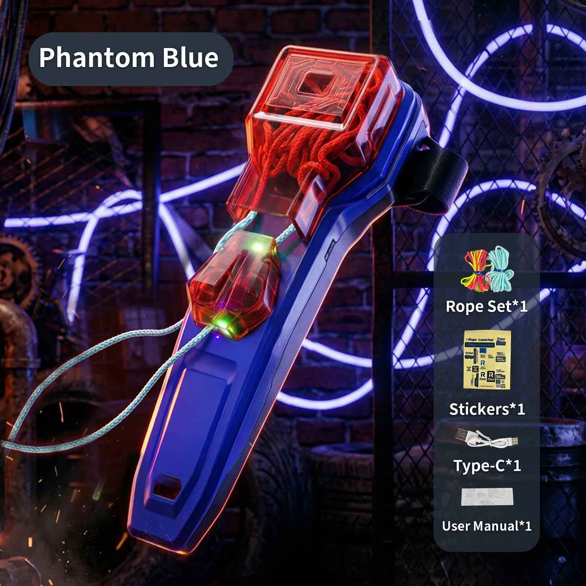 Rope Launcher Spider Web Shooting Toy Auto Retract Wrist Device Creative Battle Cosplay Gadget LED Light Gift