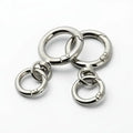 2Sets Round Spring Snap Carabiner Clip O Rings Swivel Trigger Hook Metal Clasps Keychain for Handbag Lanyards DIY Crafts
